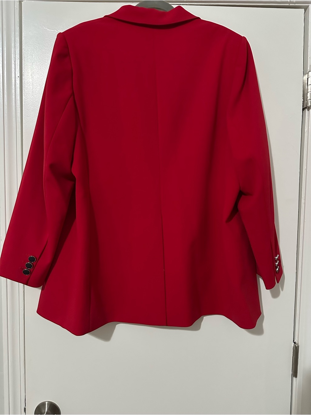 NWOT Calvin Klein Bright Red Single-Button Women's Blazer - Picture 3 of 4